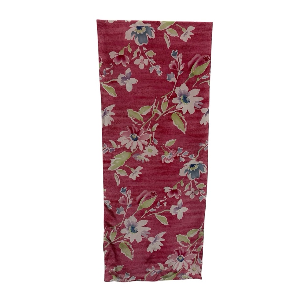 Vintage‎ Talbots Floral 100% Silk Scarf Pink Blue Green